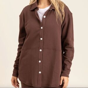 Le Marais Asheville Sweatshirt Button Down Top